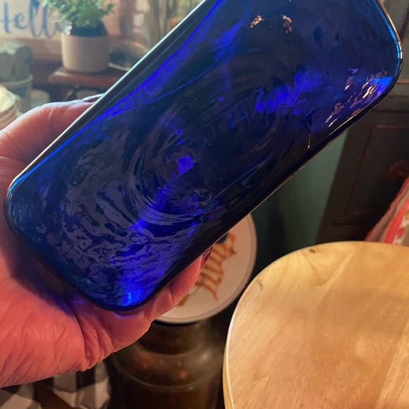 384 Water 💦 Bottle Blenko Beautiful Flower Vase - Colbalt Blue - Picture 5 of 8
